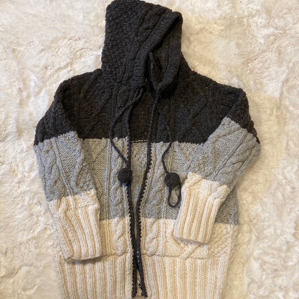 Wool sweater jacket